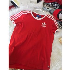 Red Adidas T-shirt